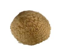 Peluca corta para hombre Pelucas llenas del cordón sistema reemplazo cabello humano tupé de los hombres rizados la onda afro 6 pulgadas Cubierta de calvicie(613 Color)