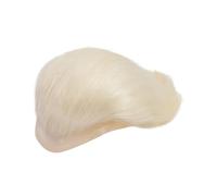 Peluca corta para hombre Top mono con sistema de cabello humano encaje frontal y piel PU alrededor #60R Cubierta de calvicie