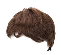 Peluca Corta para Hombres Peluca de Pelo Corto para Hombres Pelucas de Pelo para Hombres Pelucas Cortas para Hombres Pelucas Masculinas, Peluca para Hombres Marrón Claro Natural Esponjoso Guapo Malla