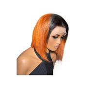 Peluca corta recta de Bob, pelucas delanteras de encaje 13x4, cabello humano for mujeres, uso diario Aspecto natural