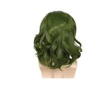 Peluca corta y rizada verde de 14 "para hombre, longitud del hombro ondulada sintética Joker, for disfraz Cosplay, 1 ud