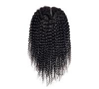 Peluca cortada pre desplumada del cabello humano sin pegamento rizado for las mujeres negras, los pelos de las pelucas del frente del cordón de HD se desgastan y van Suave y Natural(12 inch,7x7inch)