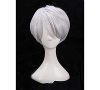 Peluca Cosplay Anime，Fire Emblem Robin Peluca，Silver Short Peluca Cosplay,con Red de Peluca Gratis,Halloween Hair,para Cosplay De Fiesta Diari