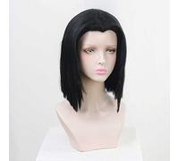 Peluca Cosplay Anime,Peluca Demon Slayer Ubuyashiki Kagaya,Black Long Straight Peluca Cosplay,con Red de Peluca Gratis,Halloween Hair,para Cosplay de Fiesta diari