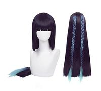 Peluca Cosplay Anime, Peluca Genshin Impact, Peluca con Capucha Gratuita, Para Halloween, Fiesta, Carnaval, Vida Nocturna, Conciertos, Bodas (YunJin)