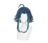 Peluca Cosplay Anime, Peluca Genshin Impact, Peluca con Capucha Gratuita, Para Halloween, Fiesta, Carnaval, Vida Nocturna, Conciertos, Bodas (Xiao)