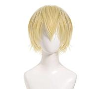 Peluca Cosplay Anime，Peluca Kagerou Project Kano Shuuya，Light Blonde Short Peluca Cosplay,con Red de Peluca Gratis,Halloween Hair,para Cosplay de Fiesta diari