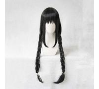 Peluca Cosplay Anime，Peluca Puella Magi Madoka Magica Homura Akemi，Black Long Peluca Cosplay,con Red de Peluca Gratis,Halloween Hair,para Cosplay de Fiesta diari(Size:Style 2)