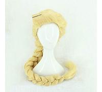 Peluca Cosplay Princesa Enredada 120cm 47"Peluca de Pelo Sintético Rubio Súper Largo Rapunzel + Gorro de Peluca WG065