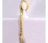 Peluca Cosplay Princesa Enredada 120cm 47"Peluca de Pelo Sintético Rubio Súper Largo Rapunzel + Tapa de Peluca 395A