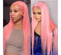 Peluca De 34 Pulgadas Con Encaje Frontal, Peluca De Cabello Humano 13X6 Hd, Peluca Frontal De Encaje 13X4, Pelucas Sin Pegamento De Color Liso Con Hueso Para Mujeres