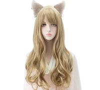 Peluca de ahri kda jajaja Cosplay Peluca Mujeres Rubia Pelo Rizado Anime Pelucas Resistente al Calor Pelucas sintéticas Halloween Cosplay Fiesta de Lujo