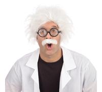 Peluca De Albert Einstein Para Adultos Disfraz De Científico Loco Accesorio