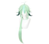 Peluca de anime cosplay juego de anime Cosplay peluca para Genshin-efecto sacarosa mujeres largo recto verde azul modelado fiesta vestido peluca