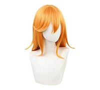 Peluca de anime cosplay Shibuya Kanon Cosplay Peluca Anime LoveLive! Superstar !! 55 cm naranja pelo largo resistente al calor Hallowen Party RPG