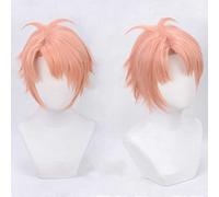 Peluca de anime, IDOLiSH7 Mitsuki Izumi Wig, peluca corta naranja, con gorro de peluca libre, para Navidad, Carnaval fiesta, Halloween, Cosplay Wig (tamaño: estilo 2), AS Show