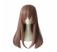 Peluca de anime para cosplay, A Silent Voice Nishimiya Shouko, peluca larga y recta, con gorra de peluca libre, para Navidad, Carnival de Halloween, Cosplay Wig (color: estilo 1)