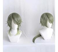 Peluca de anime para cosplay de Tsukiuta The Animation Minaduki Rui, peluca larga verde, con gorro de peluca libre, para Navidad, Carnaval Fiesta, Halloween, Cosplay Wig