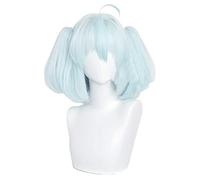 Peluca de anime para cosplay, redo of healer Setsuna Wig,Blue Double Ponytail Wig,with Free Wig Cap,for Christmas Carnival Party Halloween Cosplay Wig