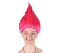 Peluca De Anime Unisex De Colores De Los Años 80 Para Adultos, Pelo Liso Sintético De Fibra Suave Para Hombres Y Mujeres, Disfraz De Fiesta De Grupo De Festival De Cosplay De Halloween