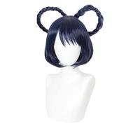 Peluca De Anime Xiangling Cosplay, Pelucas De Pelo Corto De Bob Azul Para Accesorios De Fiesta De Disfraces De Halloween