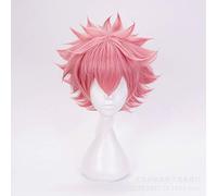 Peluca De Boku No Hero Academia Mina Ashido Cosplay Disfraz My Hero Academia Hombres Mujeres Pelucas De Pelo Sintético Corto + Gorro De Peluca