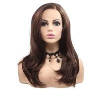 Peluca de Cabaret Peluca De Mujer Peluca Marrón De Longitud Media Mate Peluca De Síntesis De Reemplazo De Cabello Uso Diario Pelucas Disfraz