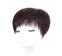Peluca de Cabaret Pelucas Cortas De Cabello Humano, Pelucas Cortas Y Esponjosas Marrones Para Mujeres Mayores Pelucas Disfraz (Color : Bruin)
