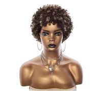 Peluca de Cabaret Pelucas Cortas Y Rizadas Para Mujer Pelucas Cortas Y Rizadas De Colores Mezclados Pelucas De Cosplay Para Mujeres Africanas Pelucas Disfraz (Color : C, Size : 6.5in)