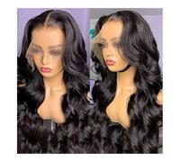 Peluca de cabello humano brasileño ondulado sin pegamento, 13x4, 13x6, HD, transparente, con encaje frontal, prearrancado, cierre for mujer(13X6 HD Lace Wig,18 Inch)