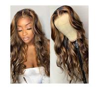 Peluca de cabello humano con parte frontal de encaje en T, ondulado, rizado, brasileño, Remy para mujeres negras, 8-34 pulgadas, peluca frontal ondulada (30 pulgadas)