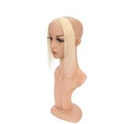 Peluca de cabello humano con raya al medio y frontal de encaje de 10 pulgadas, parche capilar for la línea del cabello, prótesis capilar invisible y natural Suave y Natural(Blonde)