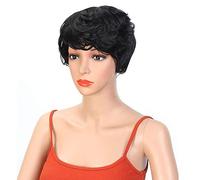 Peluca De Cabello Humano Femenina Salvaje Creativa, Microrizos Para Madre Anciana, Cubren Toda La Peluca Superior