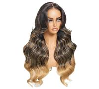 Peluca de cabello humano ondulado suelto, nudos 7x5, encaje frontal sin pegamento, corte pre-arrancado con capas que enmarcan el rostro. Suave y Natural(20inch)