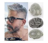 Peluca de cabello humano para hombre de aspecto na Peluquín for hombre, peluquín de cabello humano indio, prótesis de cabello completo, sistema de cabello for hombre(6x8)