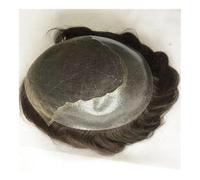 Peluca de cabello humano para hombre de aspecto na Unidad de cabello humano, prótesis for hombres, peluquín duradero, sistema de reemplazo fino de encaje for hombres, peluquín, pelucas de pelo corto f