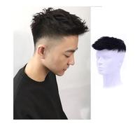 Peluca de cabello humano para hombre de aspecto natural y realista, para uso diario, cosplay y más Peluca for hombre, reedición de cabello con espalda grande y bonita, cabeza de simulación Invisible y