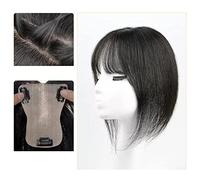 Peluca de Cabello Humano Pieza de peluca Cabeza de mujer for llenar el cabello Pieza de cabello blanco Esponjoso Aumentar la cantidad de cabello real Peluca de gente real completa Peluca con flequillo