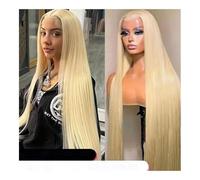 Peluca de cabello humano premium, Mujeres 32 - peluca brasileña de la frente del cordón de HD teñida rubia miel del pelo brasileño de las pulgadas 13x4/13x6, Aspecto natural y uso cómodo.(13x6 180 De