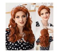 Peluca de cabello humano premium, Peluca sirena vestir pelo largo y rizado azul hielo gradiente sirena Cosplay peluca, Aspecto natural y uso cómodo.(ILoveLucy)