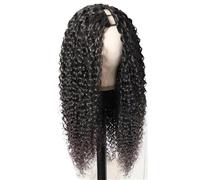Peluca de cabello humano rizado con parte en U, densidad 150, for mujeres negras Adorno de pelo para mujer(24inch)