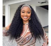 Peluca de cabello humano rizado tipo afro para mujer, 100 % sin pegamento, sin encaje, densidad del 180 %, 20 pulgadas