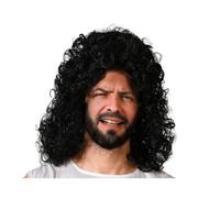 Peluca de Cabello Rizado Negro