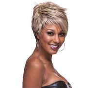 Peluca De Cabello Rizado Ondulado Rubio Corto Y Ligero A Prueba De Calor Para Mujer SeñOra Como Cabello Humano