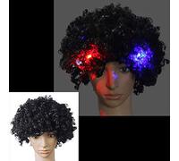 Peluca De Cabeza De ExplosióN Luminosa Led, Disfraces De Halloween Cosplay Pelucas Fun Party Props Supplies-Black