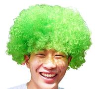 Peluca de carnaval para fans como disfraz de payaso, divertido gorro de fiesta (verde, talla única)