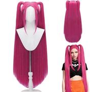 Peluca De Cazador Para Niños, Disfraz de Hun-ter Morado Peluca, Pelu-cas Largas Trenzadas Mora-das, Pelu-ca De Cosplay De Anime Dem0n, Trenzas Moradas Accesorio Realista Para Halloween Y Carnaval (M2)