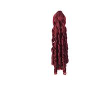 Peluca de cola caballo pelo rizado romano 20 pulgadas, extensiones onduladas sintéticas con cordón y 2 Clips peine, postizo for mujer, 1 ud(-BUG)