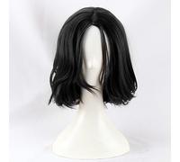 Peluca de cosplay anime peluca negra corta ondulada pelo peluca linda hombre pelucas llenas naturales