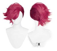 Peluca de cosplay, Arcane Vi Cosplay Wig,Short Red Wig,with Free Wig Cap,Halloween Costume Cosplay,for Christmas Carnival Party, OneSize, AS Show